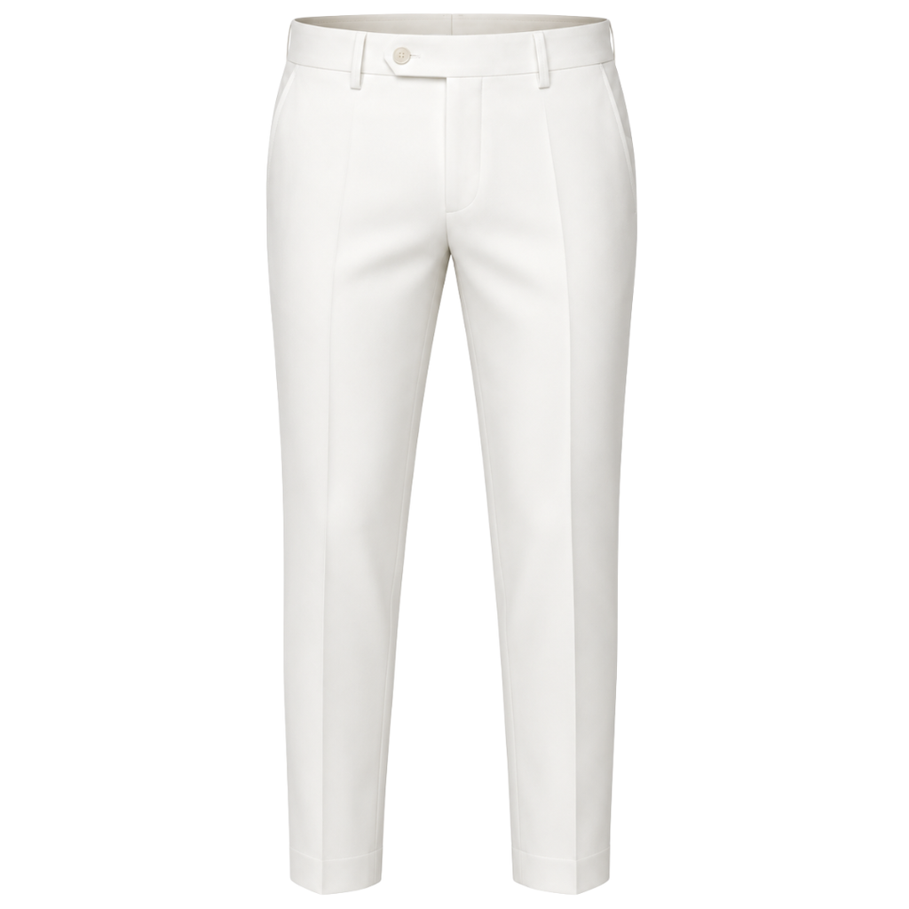 Tailored White Dress Trousers | Zeppitron