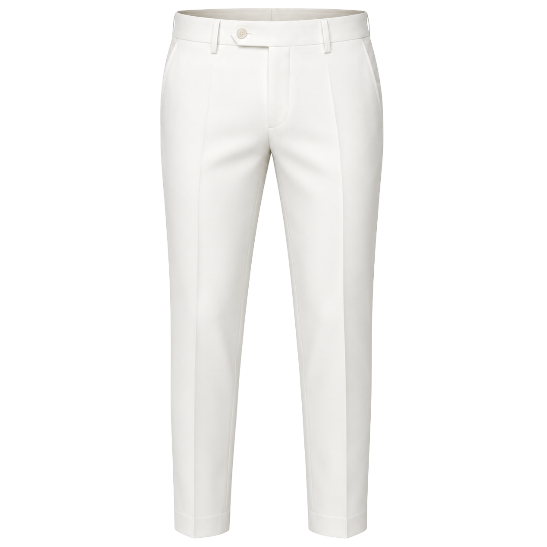 Tailored White Dress Trousers | Zeppitron