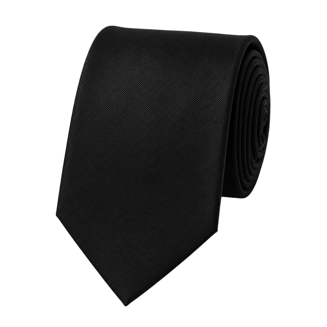 Classic Black Silk Tie | Zeppitron