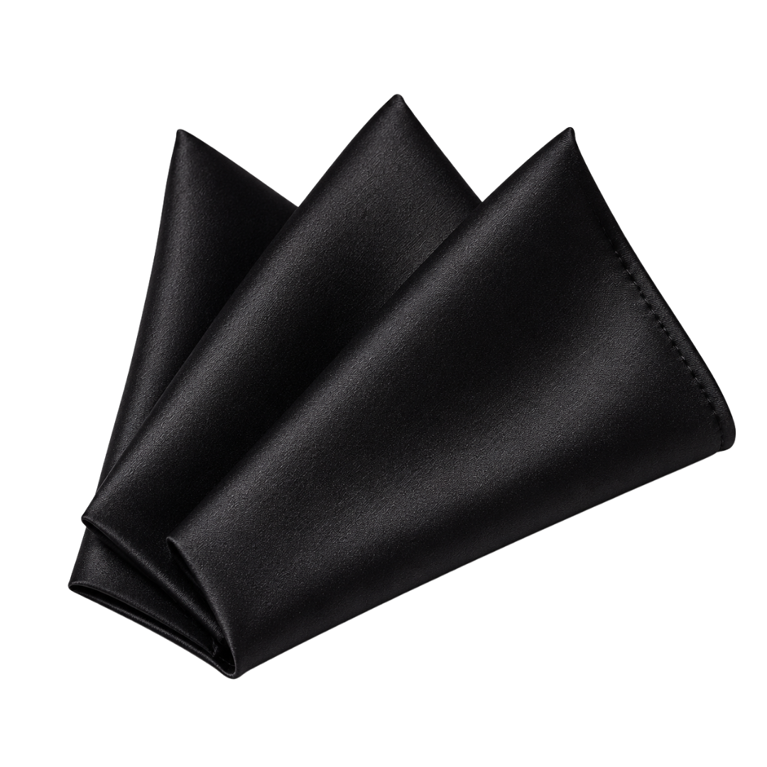 Classic Black Pocket Square | Zeppitron