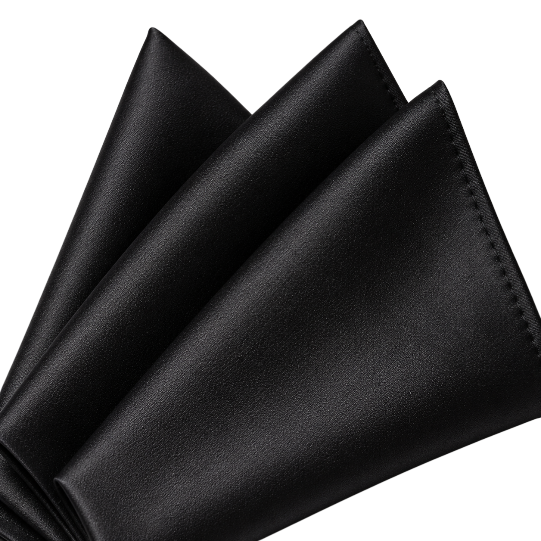 Classic Black Pocket Square | Zeppitron