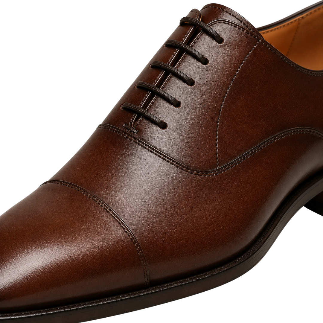 Premium Brown Leather Oxford Shoes | Zeppitron